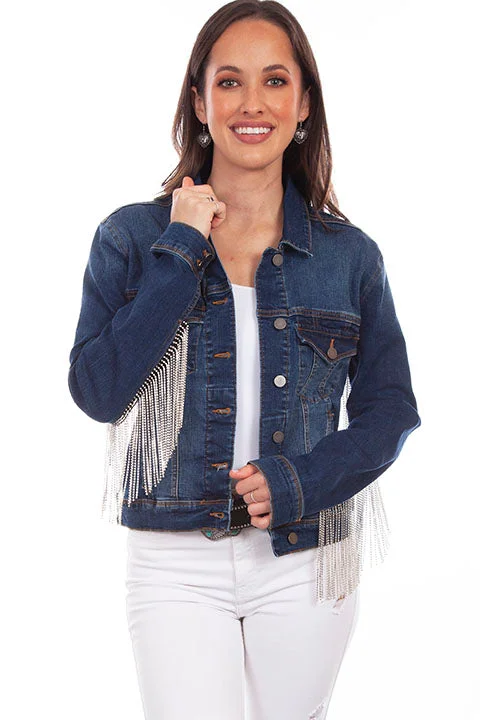 Women's Honey Creek Jacket Collection: Denim Rhinestone Fringe Wool Jacket Cashmere Jacket Tweed Jacket