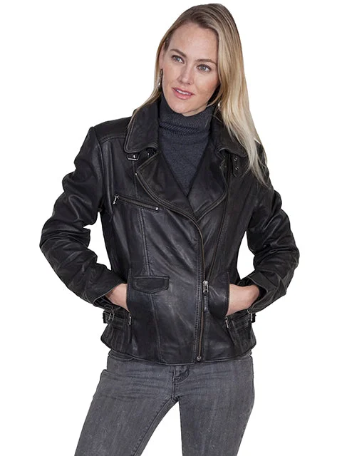 Women's Leather Jacket Collection: Scully Asymmetrical Zip Motorcycle Anorak Shell Jacket Lightweight Jacket Women's Leather Jacket Collection: Scully Asymmetrical Zip Motorcycle Anorak Shell Jacket Lightweight Jacket