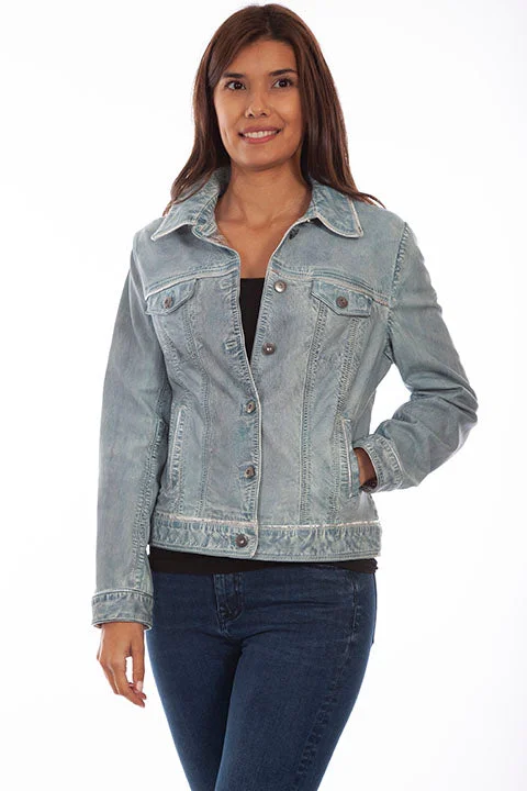 Women's Leather Jacket Collection: Scully Jean Denim Trench Coat Raincoat Waterproof Jacket Women's Leather Jacket Collection: Scully Jean Denim Trench Coat Raincoat Waterproof Jacket