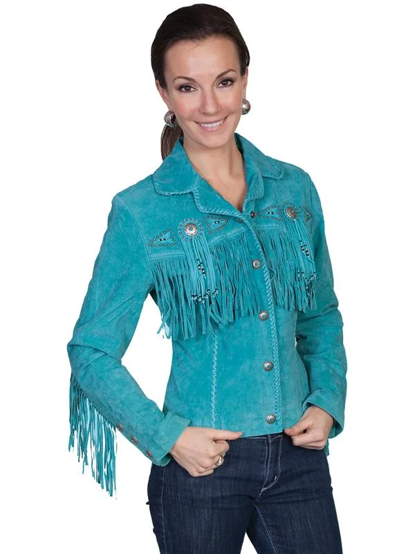 Women's Leather Jacket Collection Suede: Scully Western Frontier Fringe Elasticated Jacket Padded Jacket Insulated Jacket Women's Leather Jacket Collection Suede: Scully Western Frontier Fringe Elasticated Jacket Padded Jacket Insulated Jacket