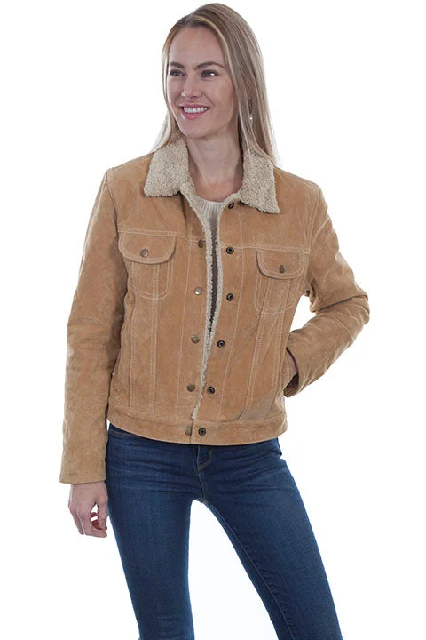 Women's Leather Jacket Collection Suede: Scully Western Jean Shearling Welt Pockets Slit Pockets Flap Pockets Women's Leather Jacket Collection Suede: Scully Western Jean Shearling Welt Pockets Slit Pockets Flap Pockets