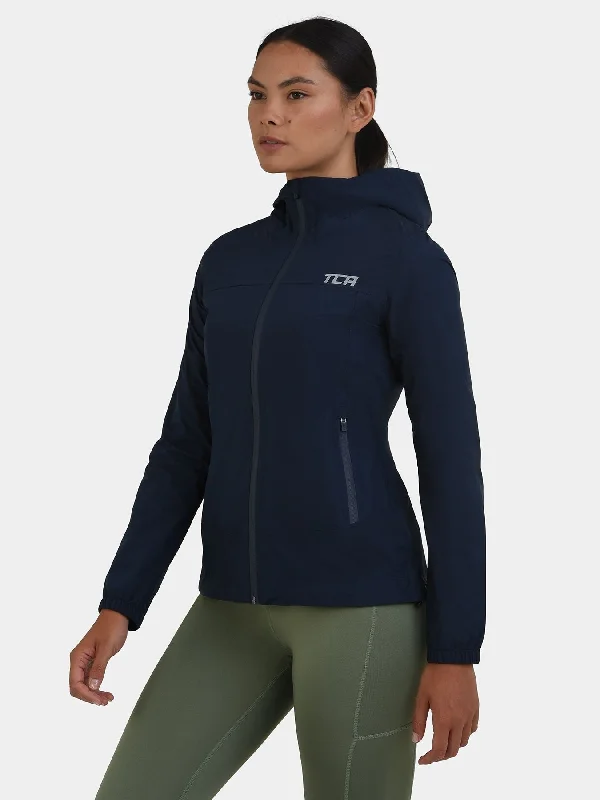 AirLite 2.0 Hooded Waterproof Rain Jacket For Women With Side & Internal Zip Pockets & Reflective Strips Cardigan Sweater Pullover AirLite 2.0 Hooded Waterproof Rain Jacket For Women With Side & Internal Zip Pockets & Reflective Strips Cardigan Sweater Pullover