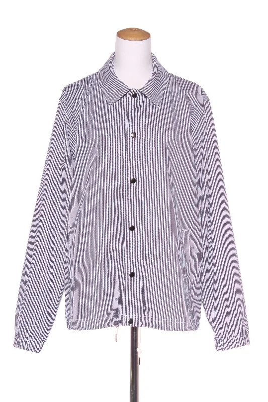 HUFFER - Stripe cotton button up jacket! 14 Herringbone Jacket Checkered Jacket Solid Jacket HUFFER - Stripe cotton button up jacket! 14 Herringbone Jacket Checkered Jacket Solid Jacket