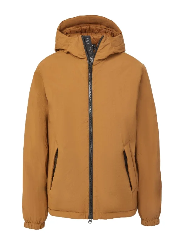 Light Hooded Jacket - Sand V-Neck Jacket Boat Neck Jacket Square Neck Jacket