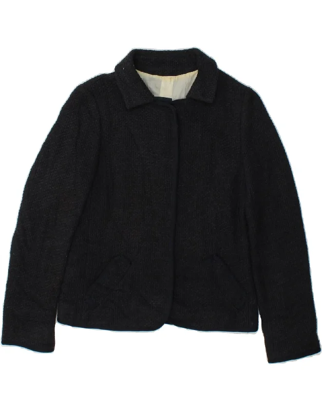 MAX MARA Womens Blazer Jacket UK 10 Small Navy Blue Cotton Nylon Jacket Polyester Jacket Spandex Jacket MAX MARA Womens Blazer Jacket UK 10 Small Navy Blue Cotton Nylon Jacket Polyester Jacket Spandex Jacket