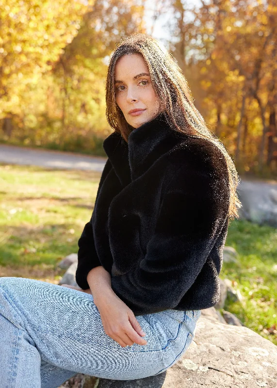 The Faux Fur Jacket V-Neck Jacket Boat Neck Jacket Square Neck Jacket