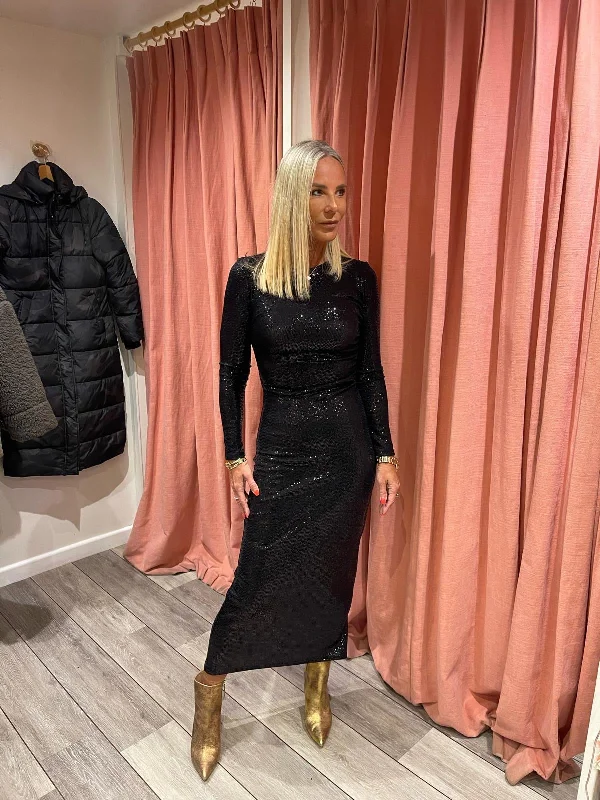 24287 Sequin Dress - Black