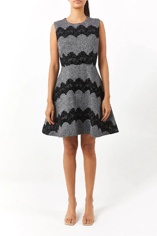 Amanda Dress | Black&Gray