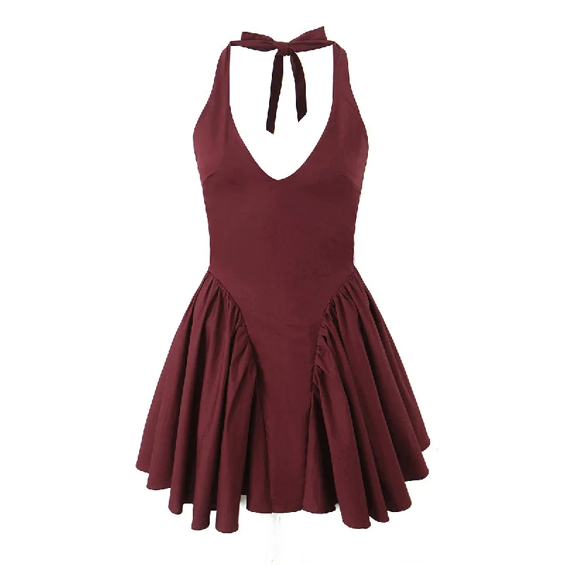 Backless Puffy designed Dress