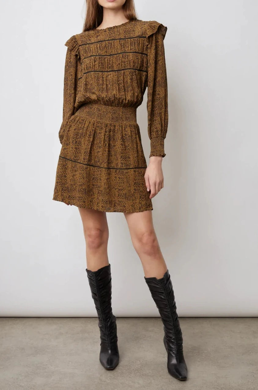 FAREN DRESS - SEPIA PYTHON