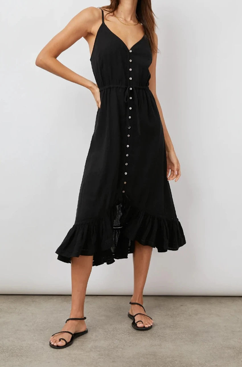 FRIDA DRESS - BLACK LACE DETAIL