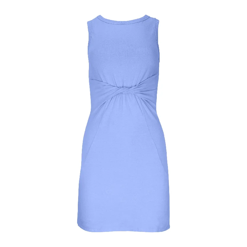 Gigi Organic Cotton Twist Dress - Glacier