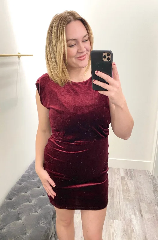 Hayden Velvet Dress Ruby