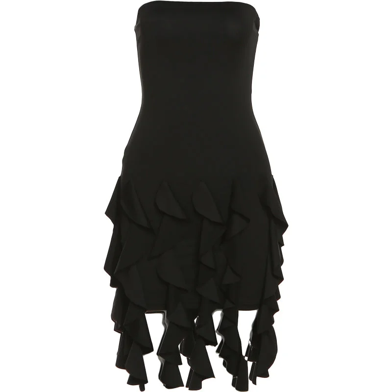 Lexie Black Ruffle Dress