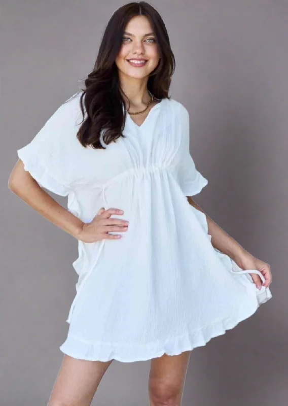 Ninexis Out of Time Full Size Ruffle Hem Dress