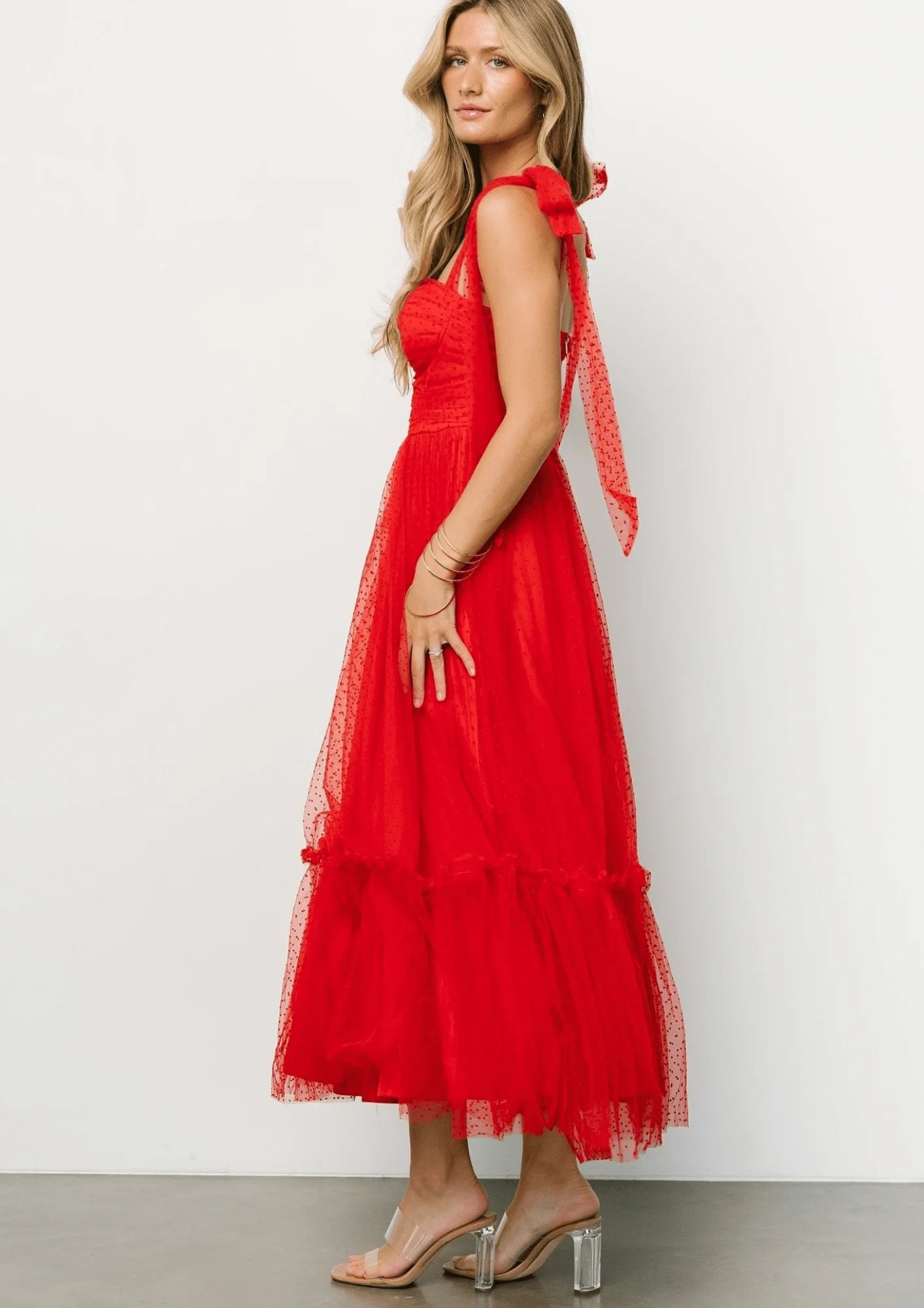RED TULLE DRESS