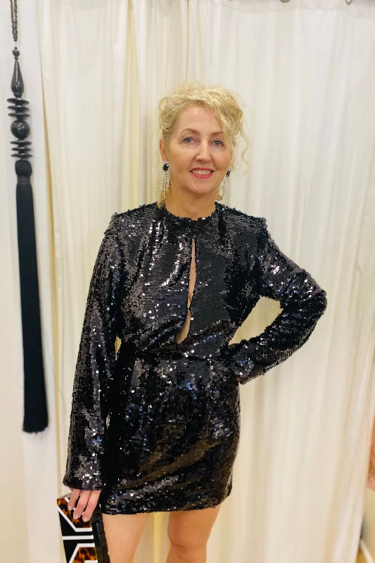 SABINA MUSAYEV SEQUIN CLYDE DRESS