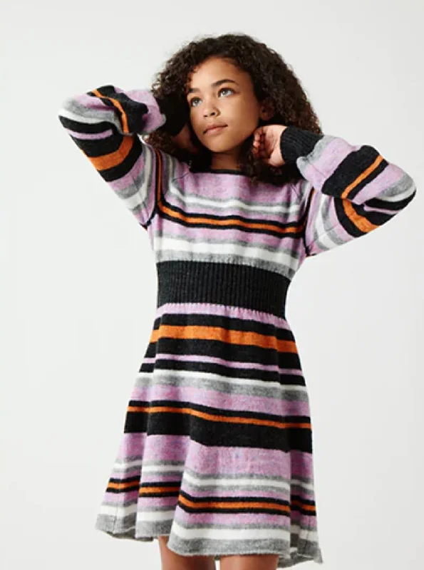 Striped Sweater Fit'n" Flare Dress