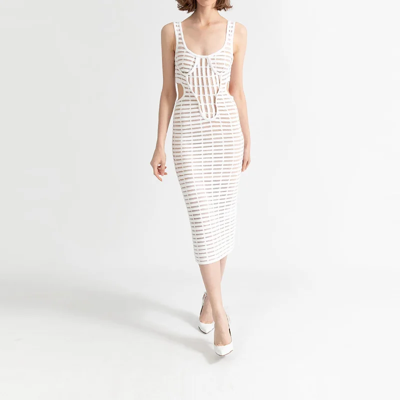 White Iconic Dress With Cut-out