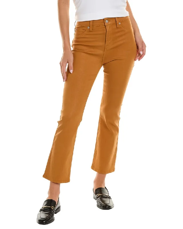 7 For All Mankind Coated Golden Tan High-Rise Slim Kick Jean Casual Straight-Leg Jeans 7 For All Mankind Coated Golden Tan High-Rise Slim Kick Jean Casual Straight-Leg Jeans