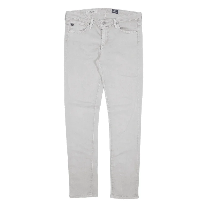 ADRIANO GOLDSCHMIED Jeans Grey Denim Slim Straight Womens W26 L26 Fashionable Raw Hemmed Jeans