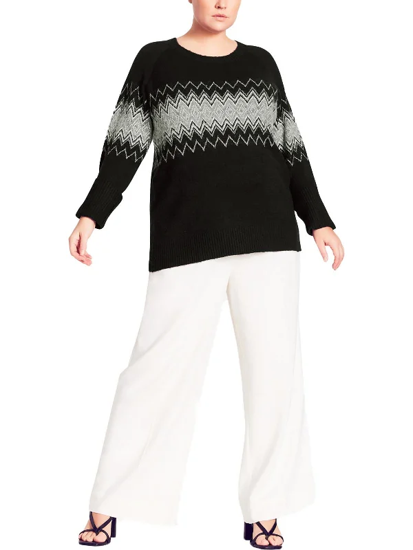 Aria Womens Career Office Pullover Sweater Modern Contemporary Chic