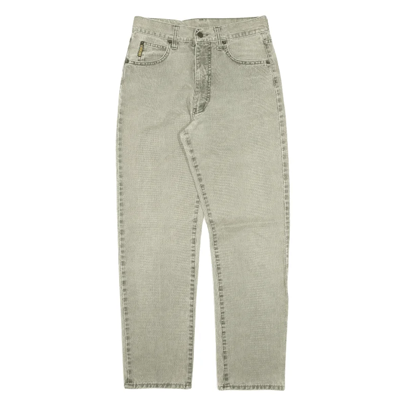 ARMANI Jeans Green Denim Regular Mom Womens W30 L29 Stylish Shredded Denim Jeans