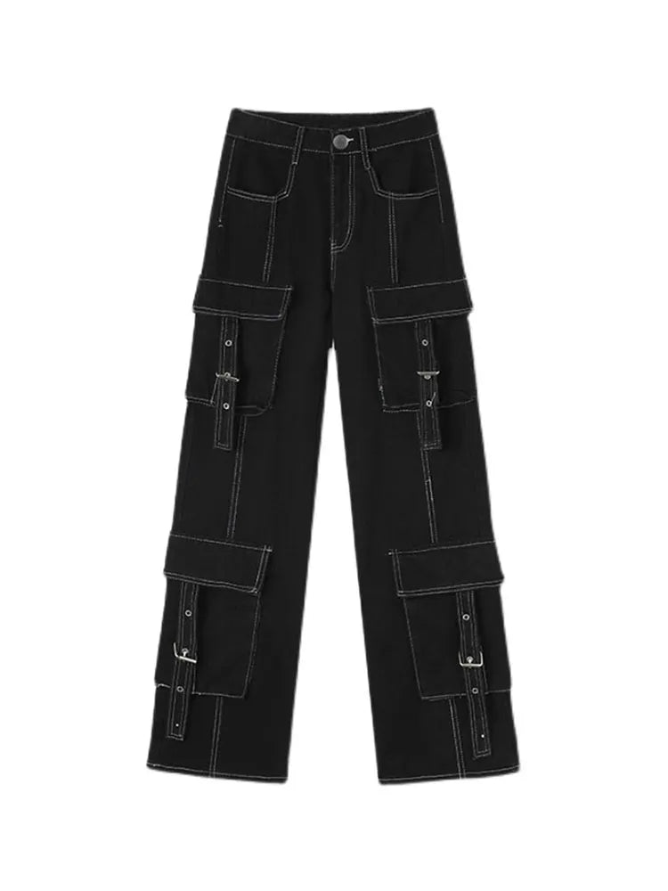 Baggy Jeans Women Cargo Pants Vintage High Waist Streetwear Denim Pants Stylish High-Waist Jeans Baggy Jeans Women Cargo Pants Vintage High Waist Streetwear Denim Pants Stylish High-Waist Jeans