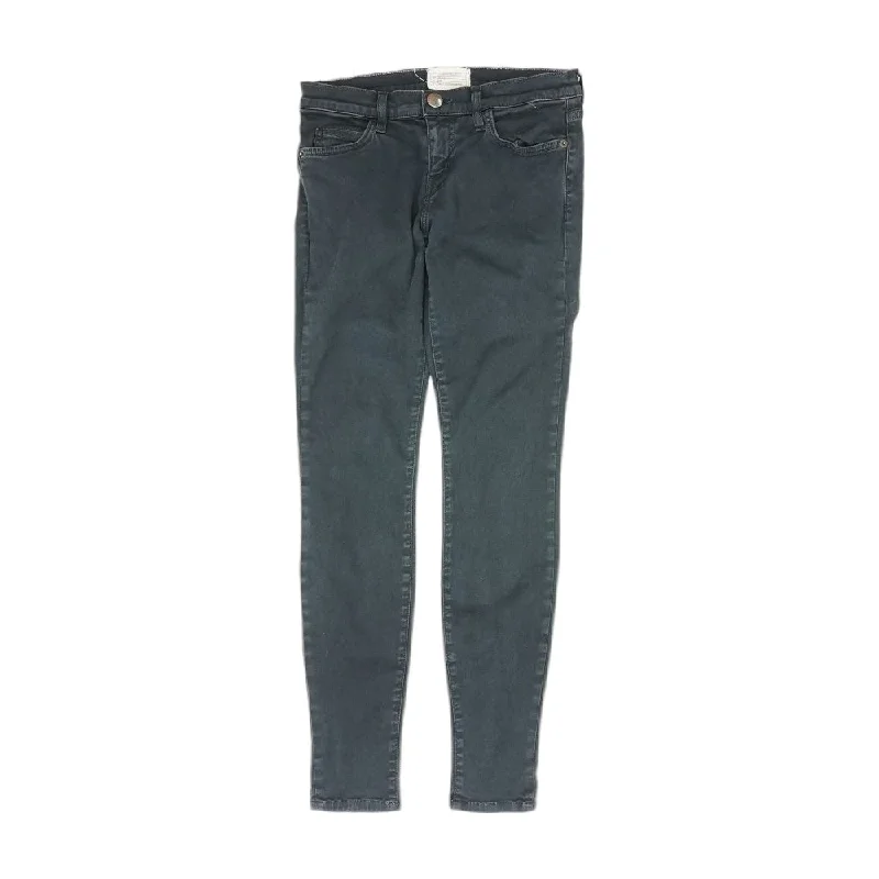 Black Solid Low Rise Skinny Leg Jeans Comfortable Ankle Jeans