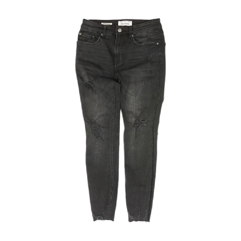 Black Solid Skinny Leg Jeans Stylish High-Rise Mom Jeans