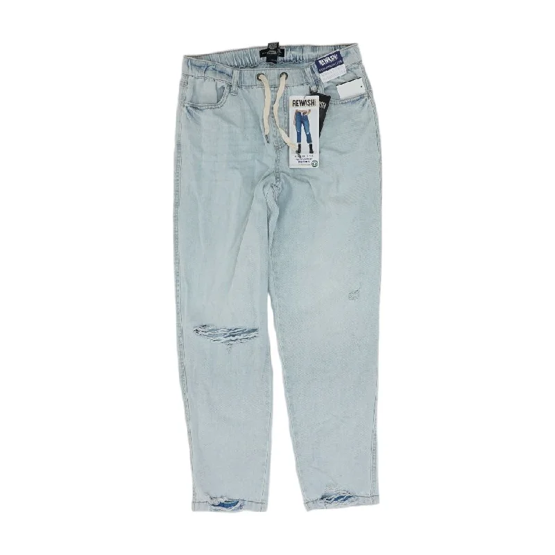 Blue Solid High Rise Jeans Casual Wide-Legged Denim Jeans