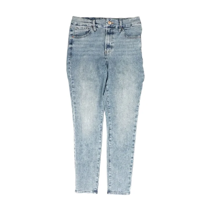 Blue Solid Regular Jeans Fashionable Vintage Wash Jeans
