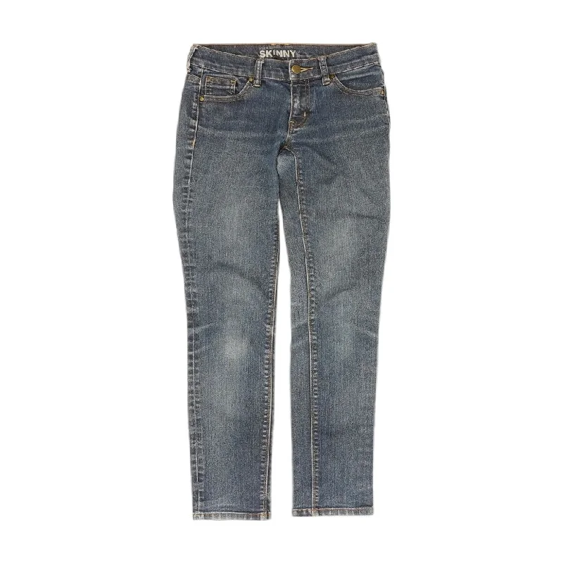Blue Solid Skinny Leg Jeans Trendy Bootcut High-Waisted Jeans