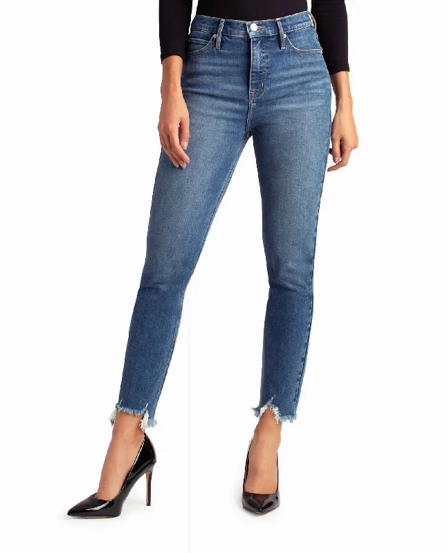 Boerum Hill High Rise Slim Fit Jean In Dark Blue Comfortable Ankle Jeans