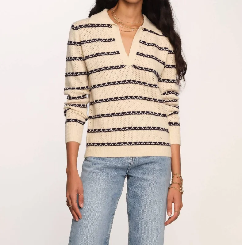 Briar Sweater In Ivory Handmade Hand-knitted Hand-woven
