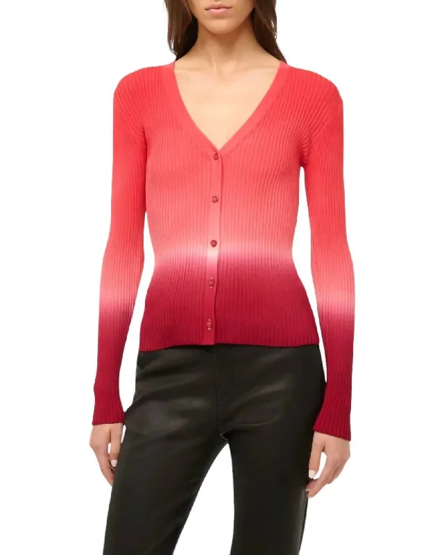 Cargo Sweater In Dusk Dip Dye Iron Safe Non-Iron Wrinkle Free