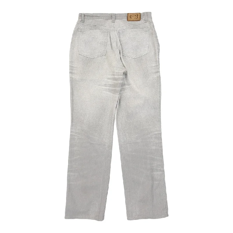 Cavalli Jeans Jeans - 30W UK 10 Grey Cotton Casual Bootcut Ripped Jeans