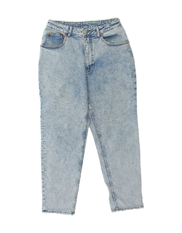CHEAP MONDAY Womens High Waist Tapered Jeans W29 L25 Blue Cotton Fashionable Button-Front Jeans CHEAP MONDAY Womens High Waist Tapered Jeans W29 L25 Blue Cotton Fashionable Button-Front Jeans