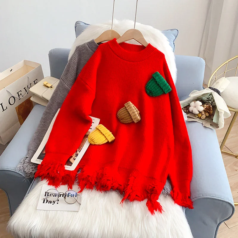 Christmas Sweater women's Pullover Sweater Top 4972 Graphic Sweater Embroidered Appliqued Christmas Sweater women's Pullover Sweater Top 4972 Graphic Sweater Embroidered Appliqued