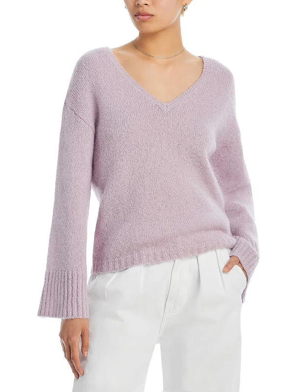 Cimone Womens Ribbed Trim Kimono Sleeve V-Neck Sweater Layered Multi-layer Single Layer Cimone Womens Ribbed Trim Kimono Sleeve V-Neck Sweater Layered Multi-layer Single Layer