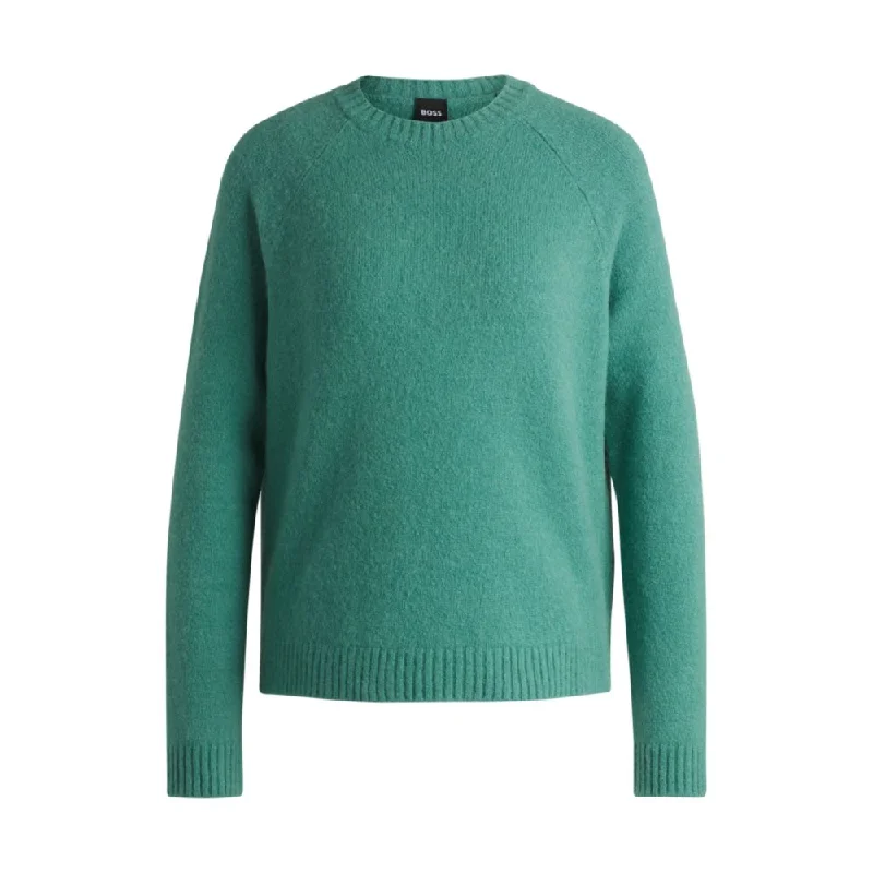 Crew-neck sweater in stretch fabric Bright Pastel Dark