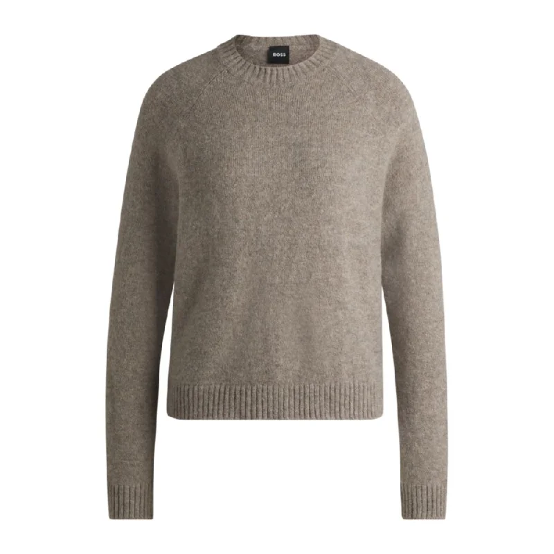 Crew-neck sweater in stretch fabric Long Sweater Short Sweater Cropped Sweater