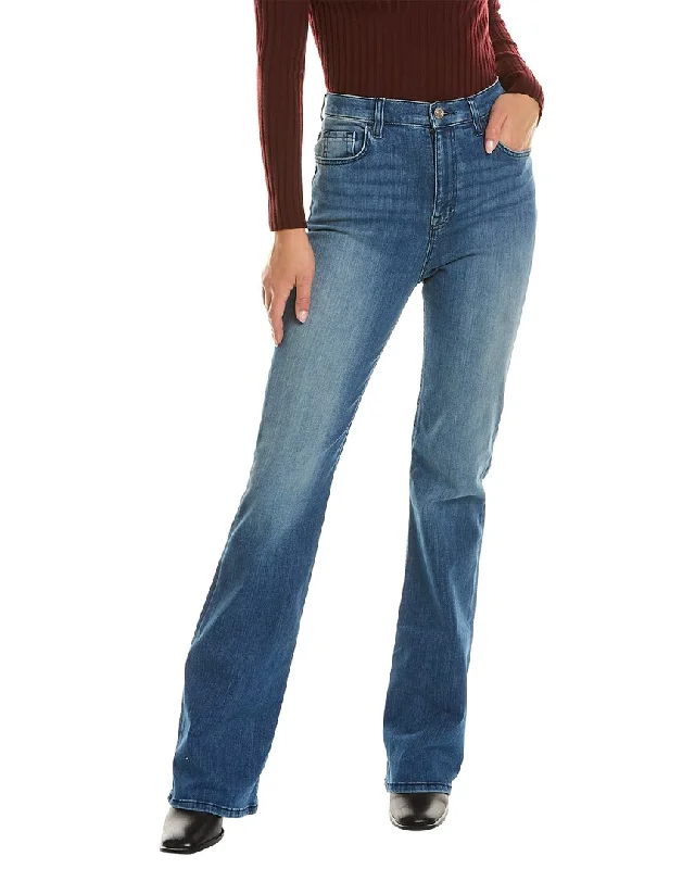 Current/Elliott Napier High-Rise Flare Jean Stylish Acid-Wash Jeans