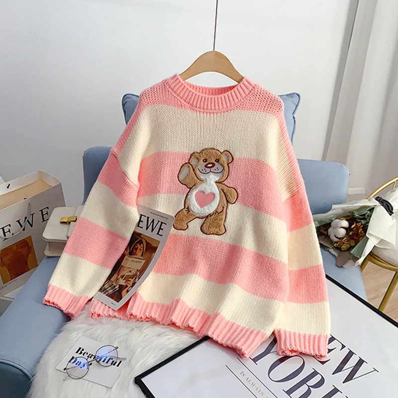 Cute sweet bear sweater sweater sweater top 4979 Fleece Fabric Down Fabric Feather Fabric Cute sweet bear sweater sweater sweater top 4979 Fleece Fabric Down Fabric Feather Fabric