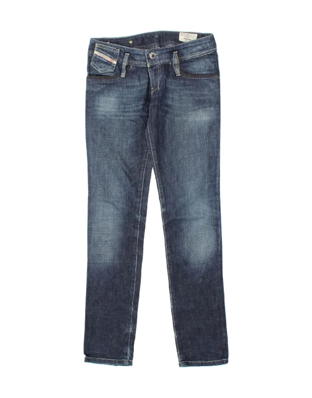 DIESEL Womens Matic Slim Jeans W26 L32 Blue Cotton Chic Vintage-Inspired Denim Jeans