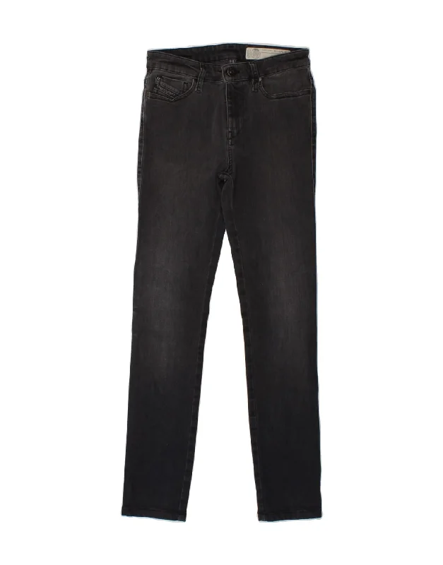 DIESEL Womens Skinzee Regular Fit Super Slim Skinny Jeans W26 L27 Grey Trendy Flared Leg Jeans