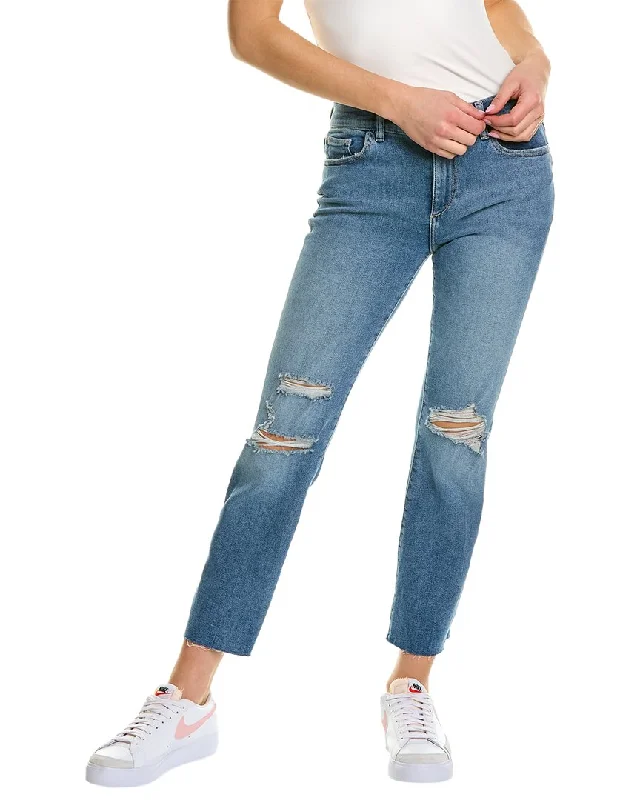 DL1961 Mara Light Distressed Ankle Straight Jean Chic Faded Blue Jeans