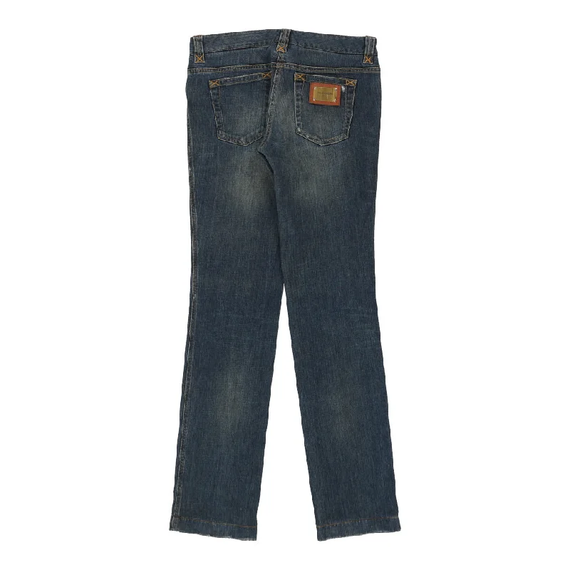 Dolce & Gabbana Jeans - 32W UK 10 Blue Cotton Casual Distressed Skinny Jeans