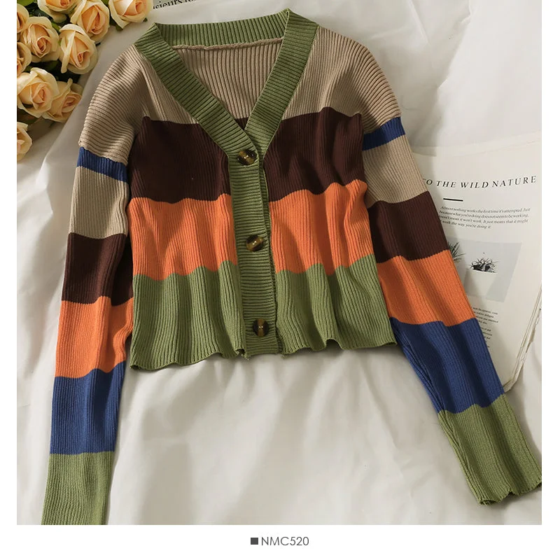 Elegant color contrast single breasted low neck slim fit sweater 2070 Spandex Rayon Corduroy Elegant color contrast single breasted low neck slim fit sweater 2070 Spandex Rayon Corduroy