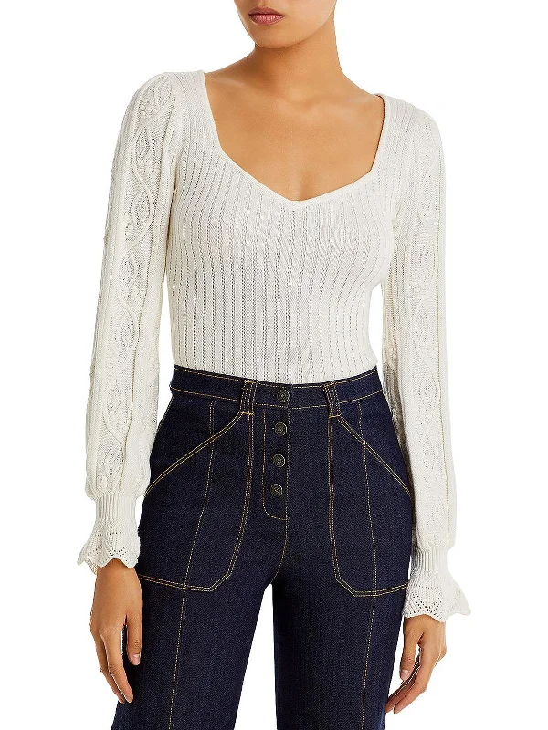 Europa Womens Silk Blend Bell Sleeve Pullover Sweater Zippered Front Buttoned Front Snap Front Europa Womens Silk Blend Bell Sleeve Pullover Sweater Zippered Front Buttoned Front Snap Front
